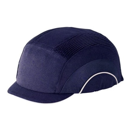 Pip HardCap A1+ Baseball Style Bump Cap HDPE Protective Liner W/Adjustable Back, Micro Brim, Navy 282-ABM130-21